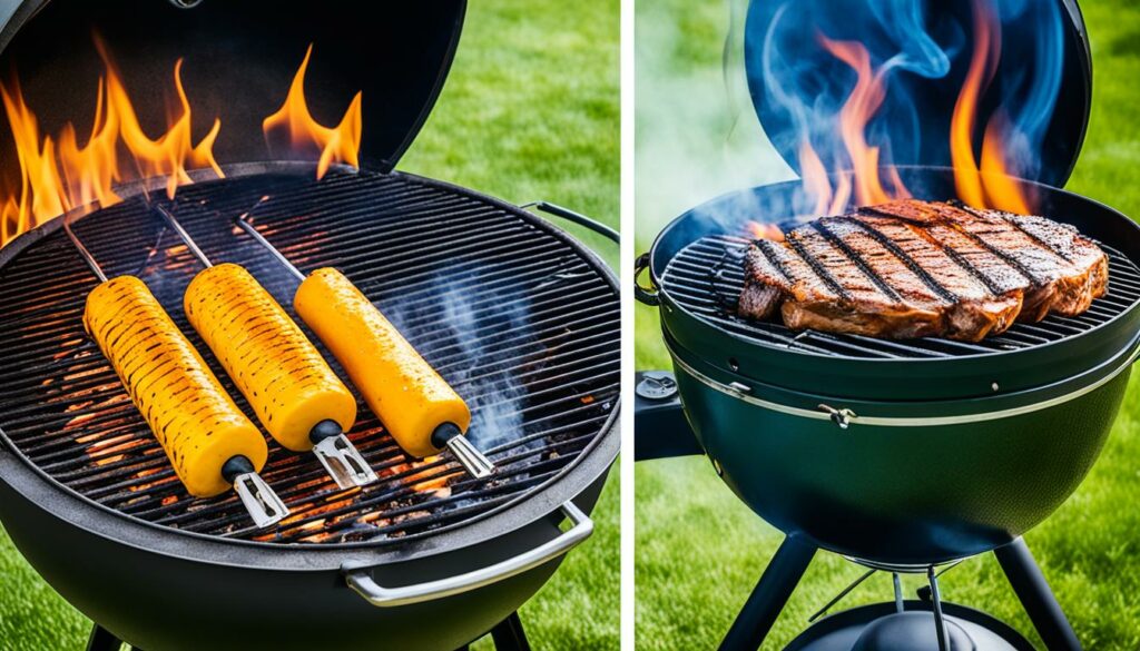 Grilltemperatursteuerung Kohle vs. Gas