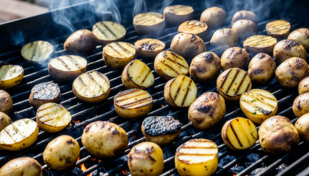 Kleine Kartoffeln auf dem Grill